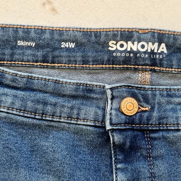 NWT! Sonoma The Everyday Skinny Jean Medium Wash Size 24W - Picture 14 of 16